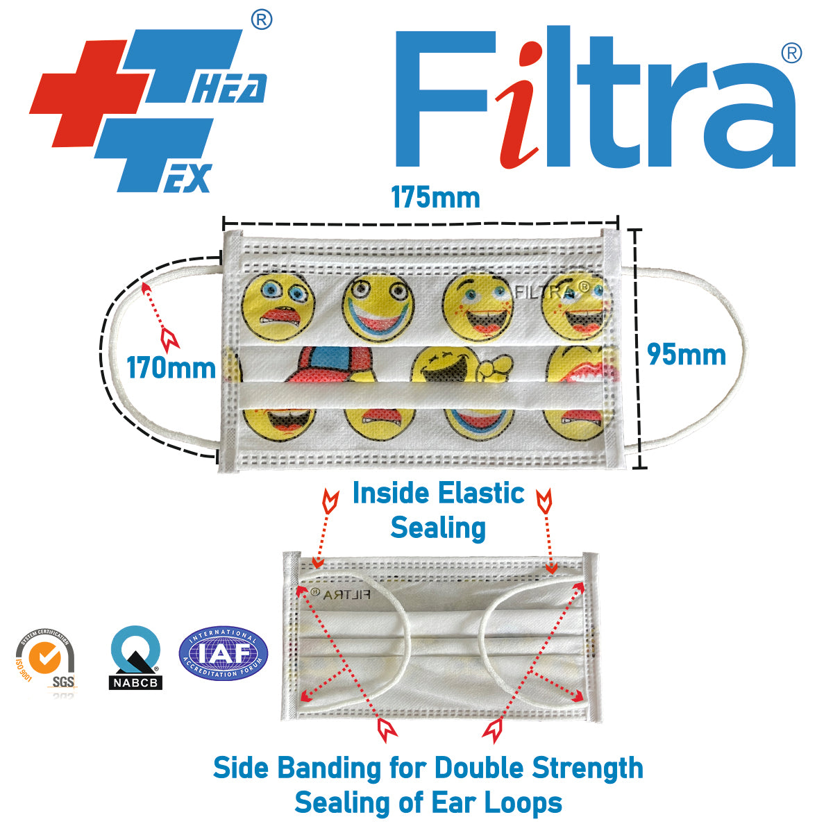 Cartoon 3-Ply Ear Loop Surgical Mask Box of 100 Masks