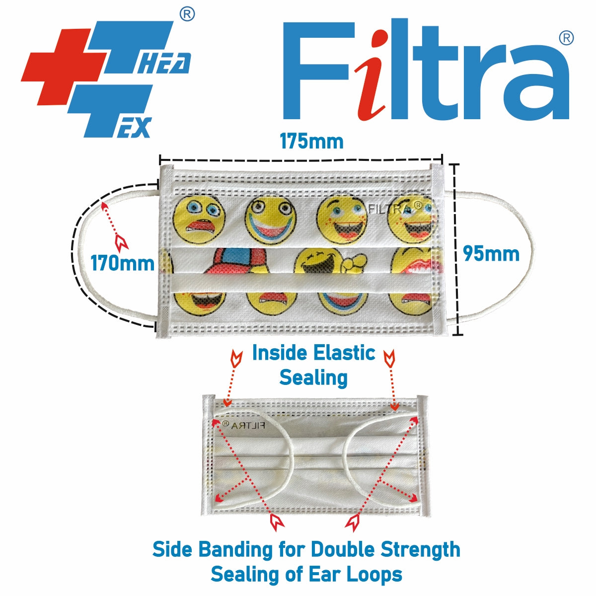 Cartoon 3-Ply Ear Loop Surgical Mask Box of 100 Masks