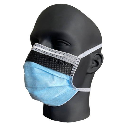 Blue 4-Ply Tie On Anti Fog Mask Box of 50 Masks