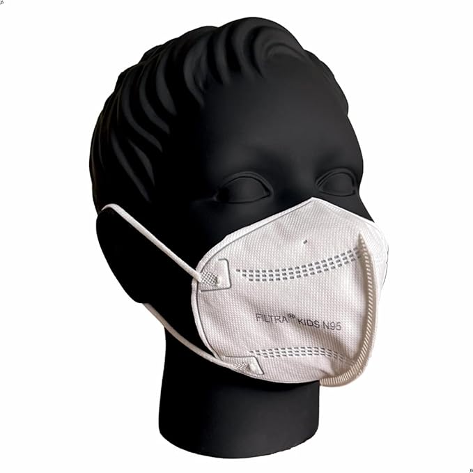 White Kid's N95 Mask Small Size Box of 25 Masks