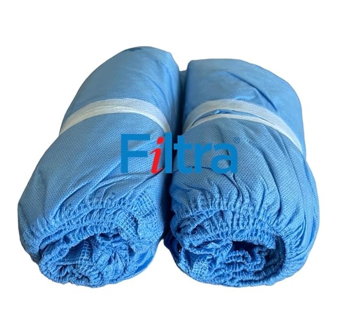 Dark Blue Nonwoven Shoe Covers SMS Pack of 50 Nos 25 Pairs