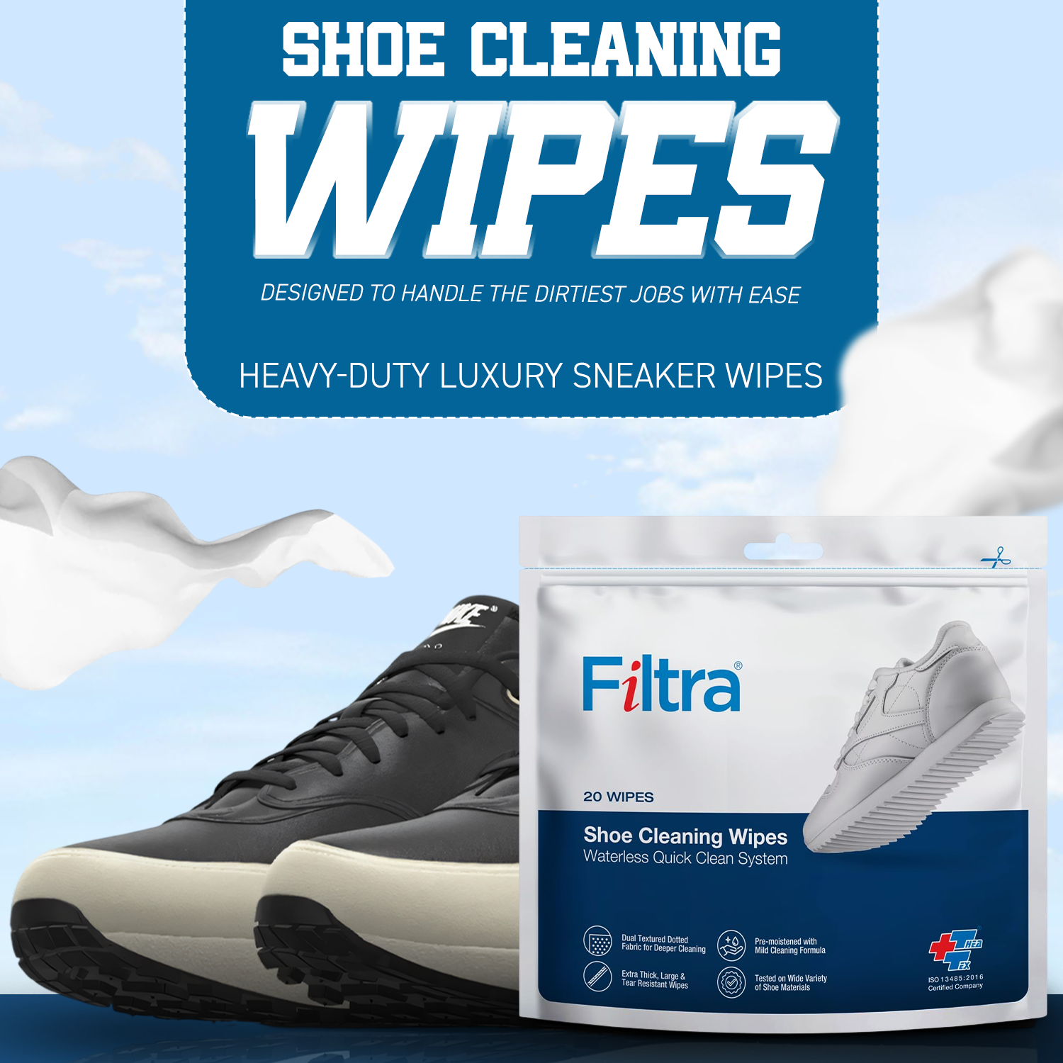 Grab a Shoe Cleaning Wipe for Every Step FILTRA® Store
