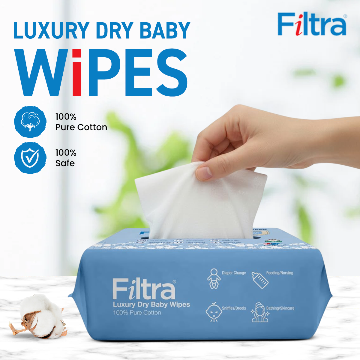 Luxury Dry Baby Wipes