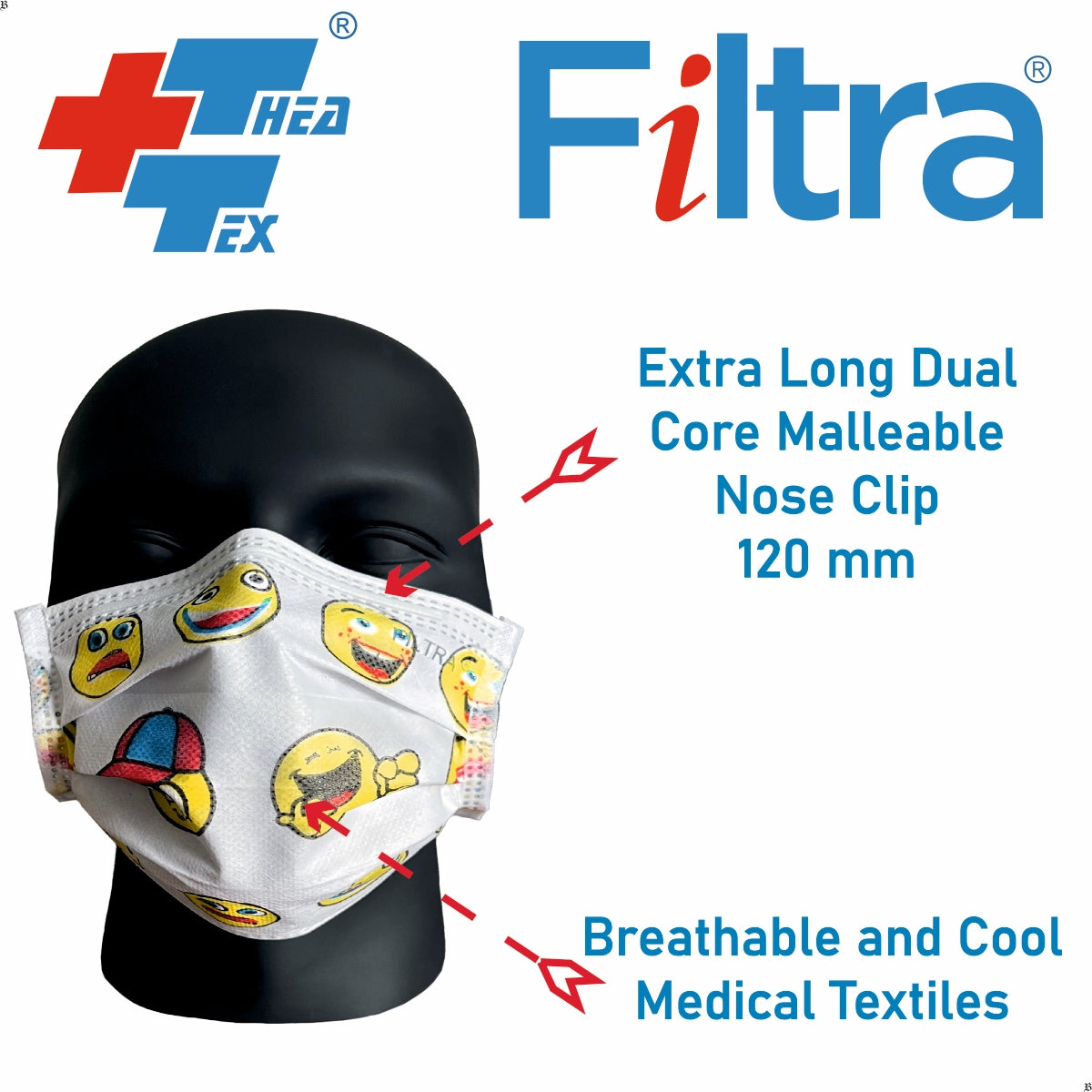 FILTRA® 3-Ply Ear Loop Surgical Mask | Cartoon | Box of 100 Masks