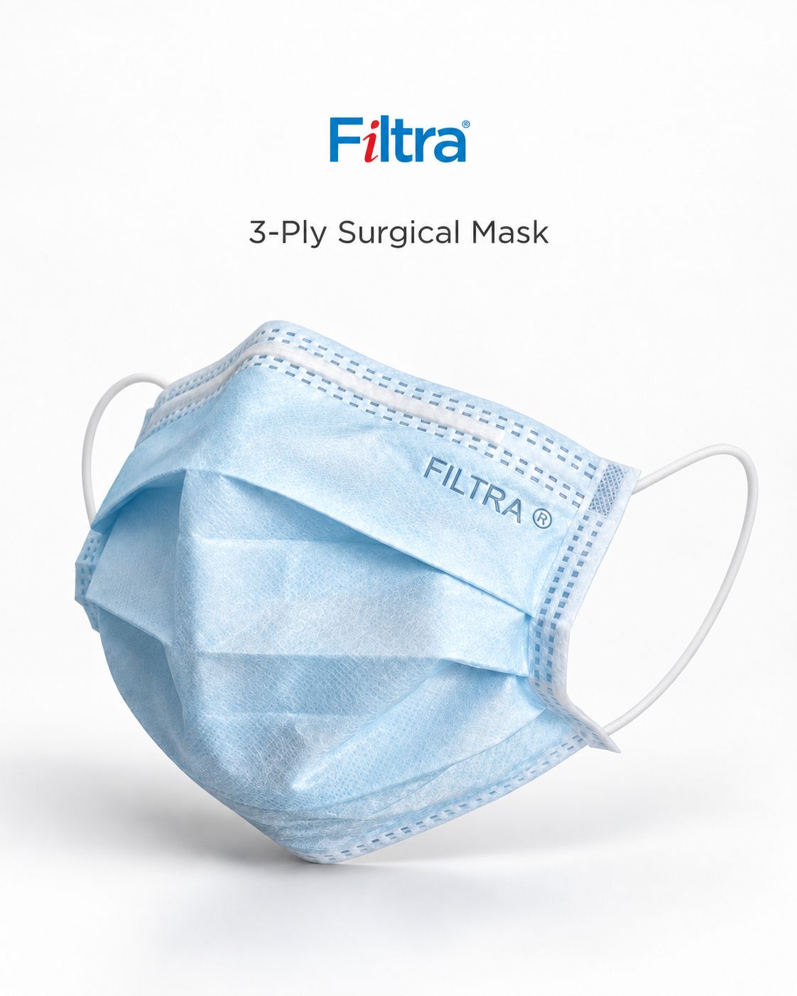Blue 3-Ply Ear Loop Surgical Mask Box of 100 Masks