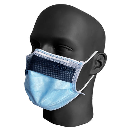 FILTRA® 4-Ply Ear Loop Anti Fog Mask | Blue | Box of 50 Masks