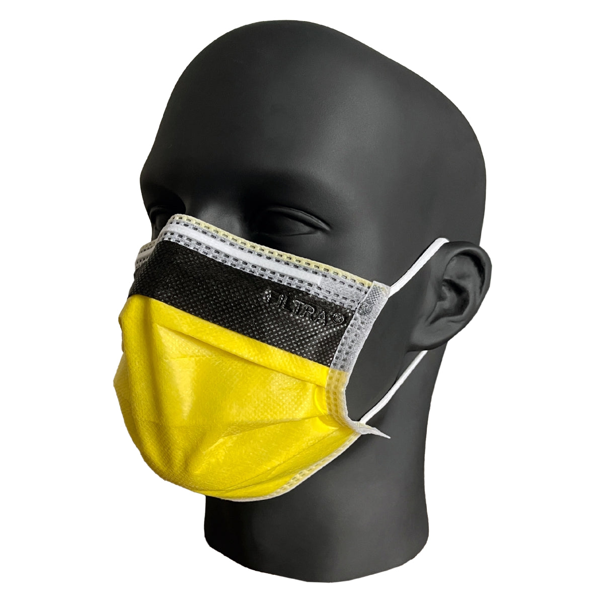 FILTRA® 4-Ply Ear Loop Anti Fog Mask | Yellow | Box of 50 Masks