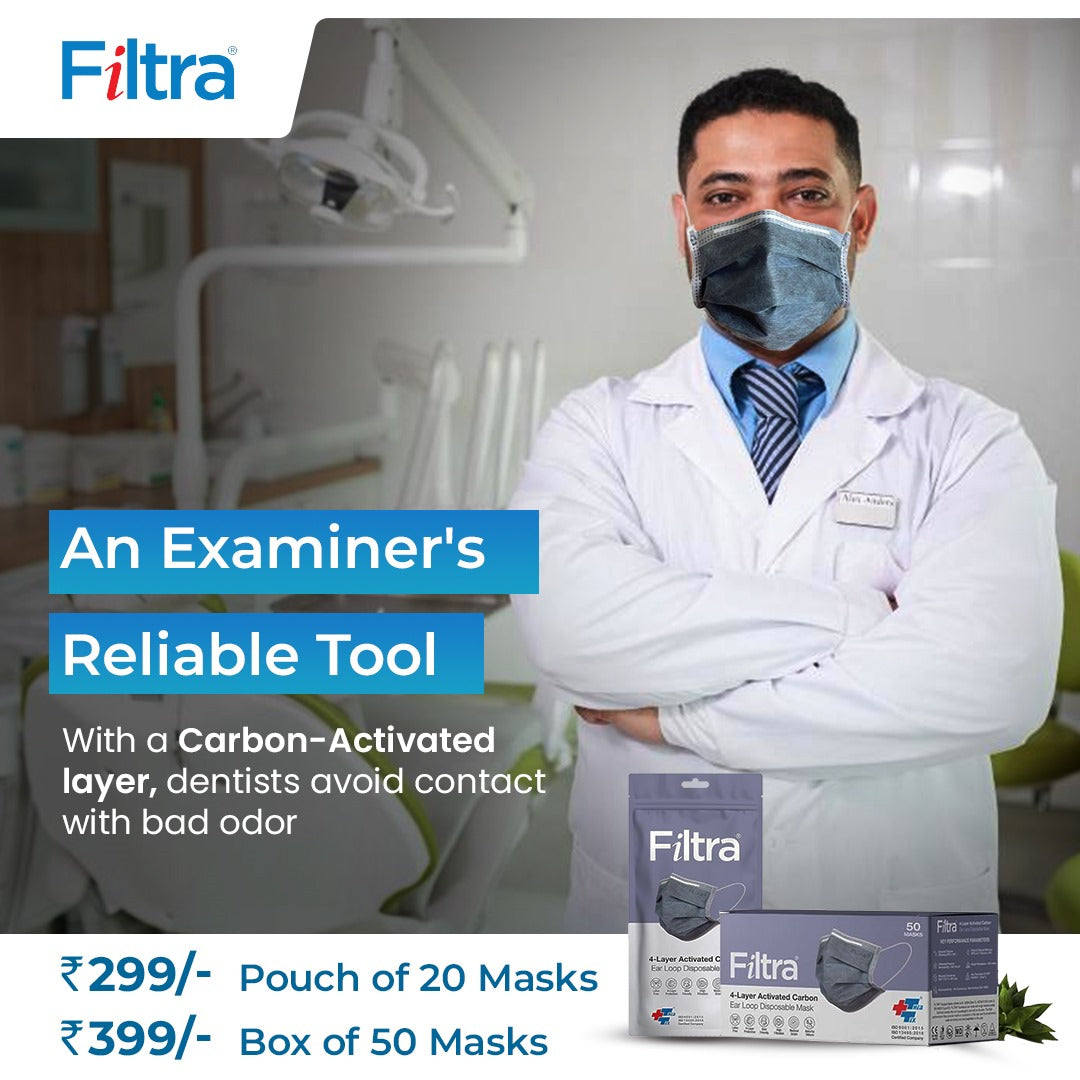 Grey 4-Ply Ear Loop Activated Carbon Mask Zip Lock Pouch of 20 Masks (20 count Pack of 3)