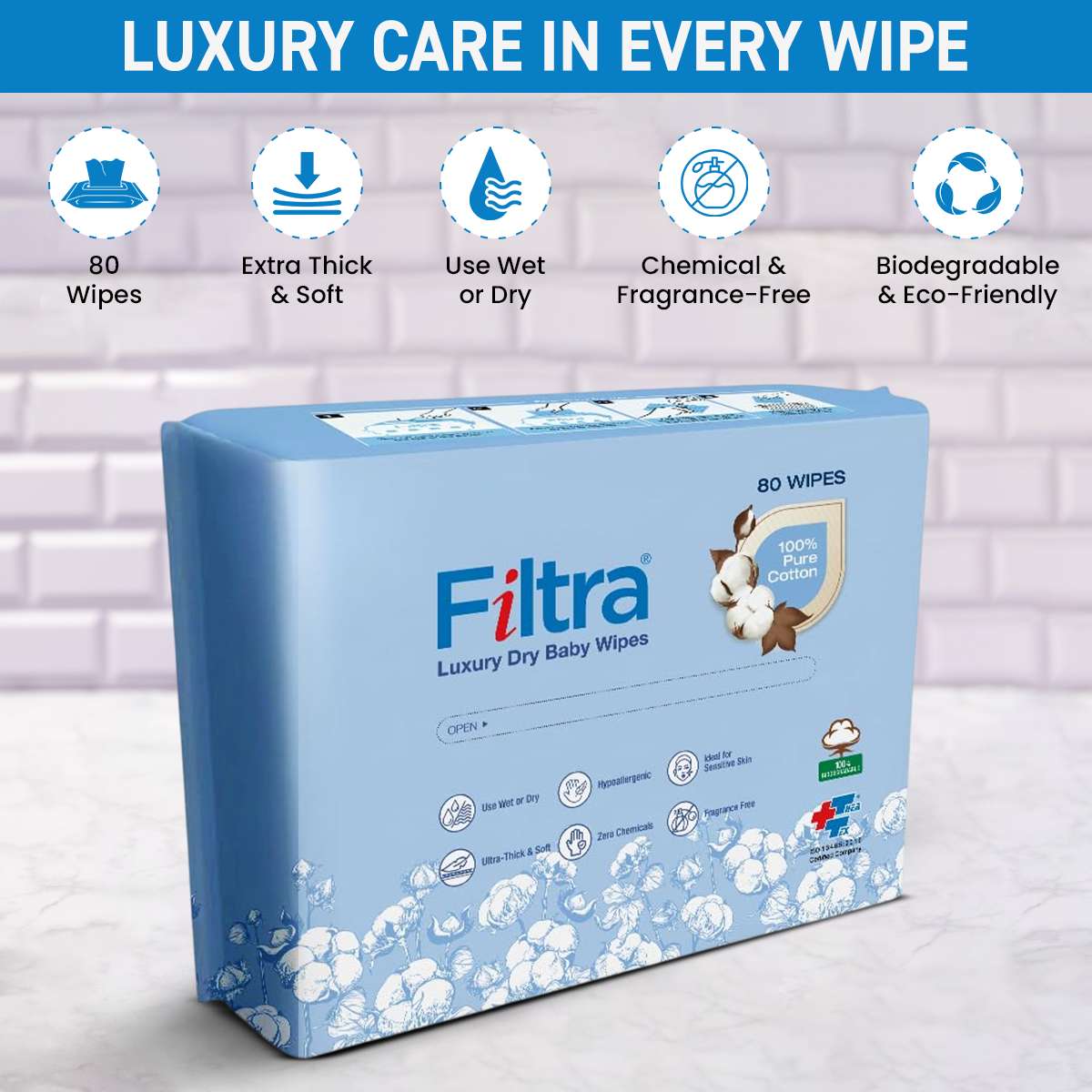 Luxury Dry Baby Wipes