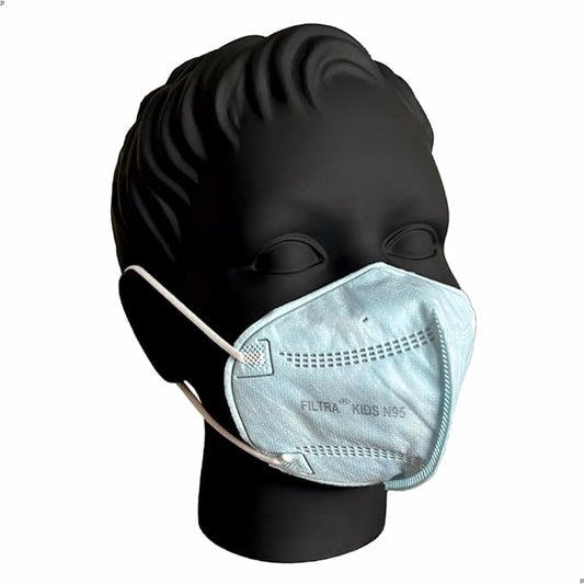 FILTRA® Kid's N95 Mask | Small Size | Blue | Box of 25 Masks