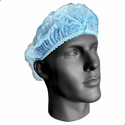 Blue Disposable Bouffant Cap 21" Box of 100 Caps