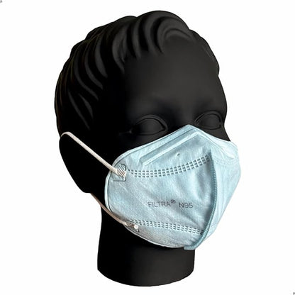 FILTRA® N95 Ear Loop N95 Mask | Medium Size | Blue | Box of 25 Masks