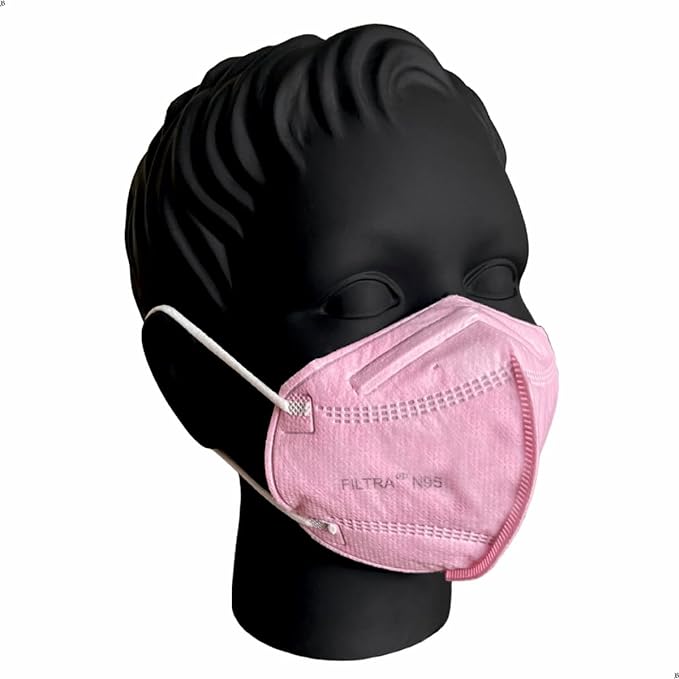 FILTRA® N95 Ear Loop N95 Mask | Medium Size | Pink | Box of 25 Masks