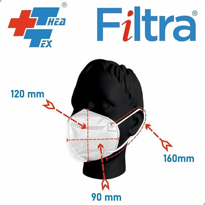 FILTRA® Kid's N95 Mask | Small Size | White | Box of 25 Masks