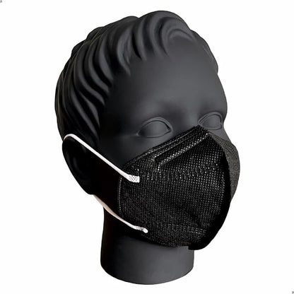 FILTRA® N95 Ear Loop N95 Mask | Medium Size | Black | Box of 25 Masks