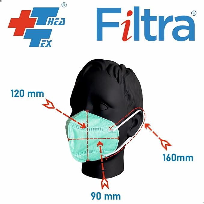 FILTRA® Kid's N95 Mask | Small Size | Green | Box of 25 Masks