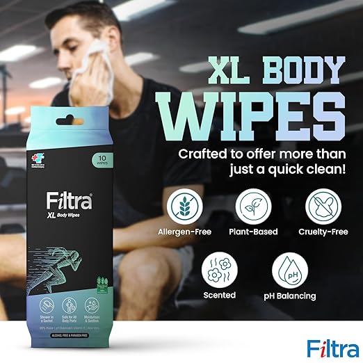 XL Body Wipes - Single Pack Sachets 10 Pack