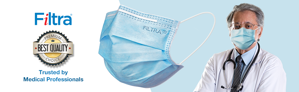 Blue+Black  3-Ply Ear Loop Surgical Mask & N95 Mask with Ear Loops Pouch of 20+Pouch of 10 Masks