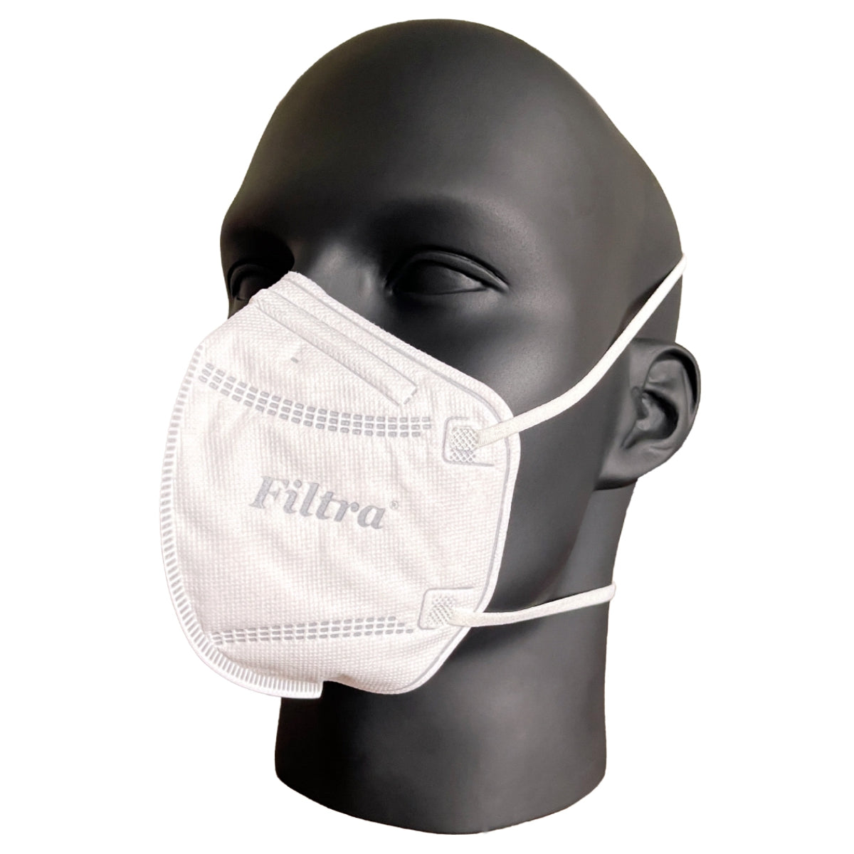 FILTRA® N95 Mask with Headbands | White | Box of 25 Masks