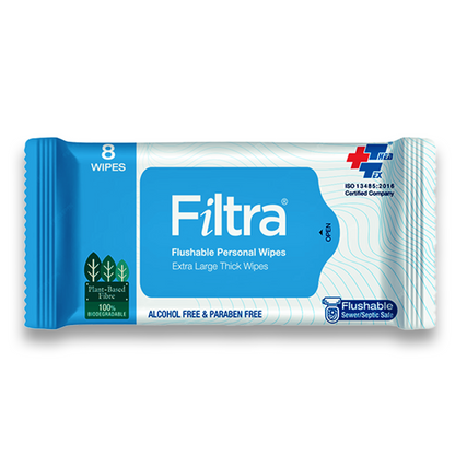 Flushable Personal Wipes Pack of 48