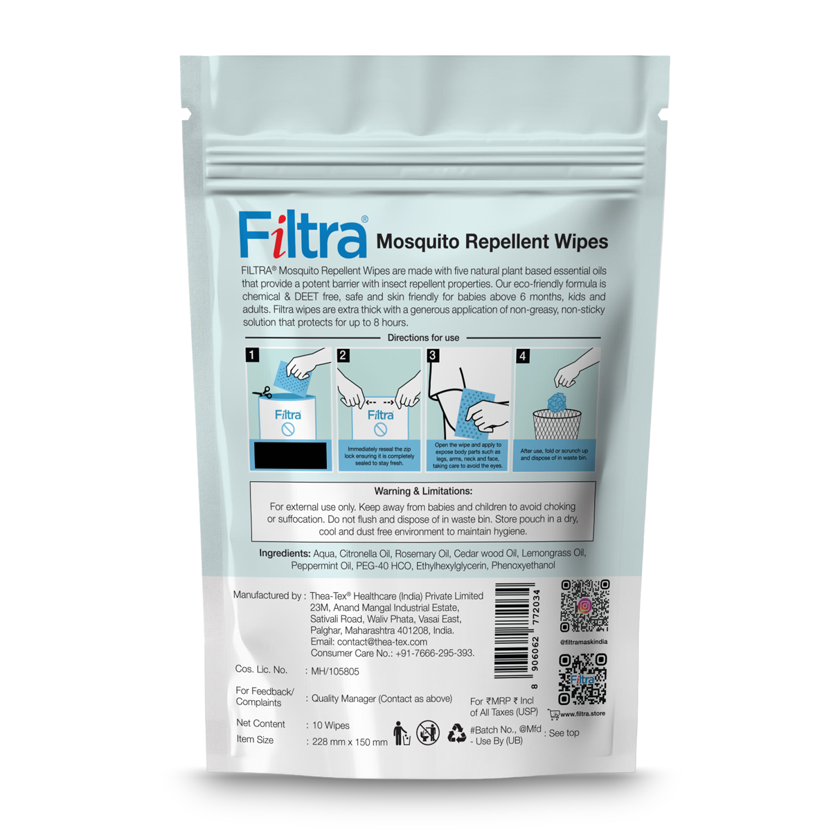 Mosquito Repellent Wipes