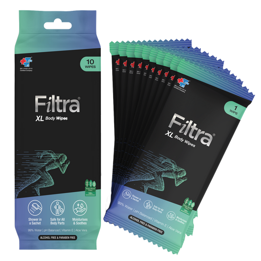 XL Body Wipes - Single Pack Sachets 10 Pack