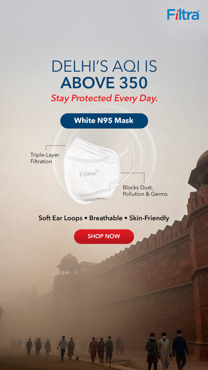 White N95 Mask with Ear Loops Box of 25 Masks
