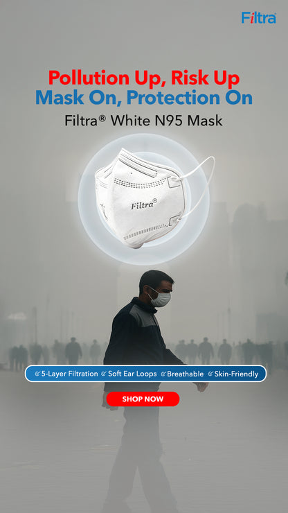 White N95 Mask with Ear Loops Box of 25 Masks
