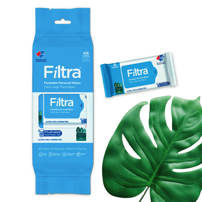 Flushable Personal Wipes Pack of 48