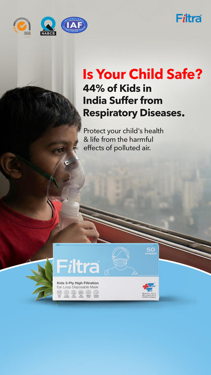 Cartoon Design 3-Ply Ear Loop Kids Mask Box of 50 Masks