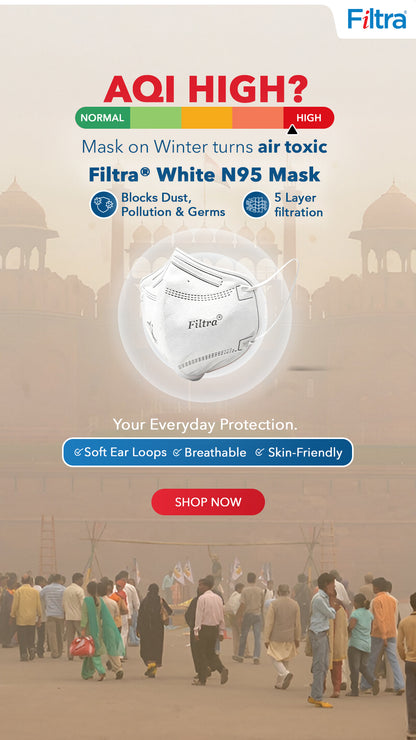 White N95 Mask with Ear Loops Box of 25 Masks