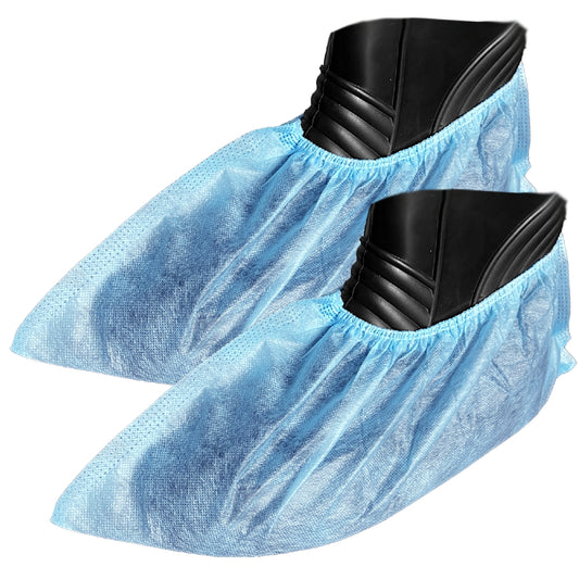 FILTRA® Nonwoven Disposable Shoe Covers | Blue | Pack of 50 Shoe Covers (25 Pairs)