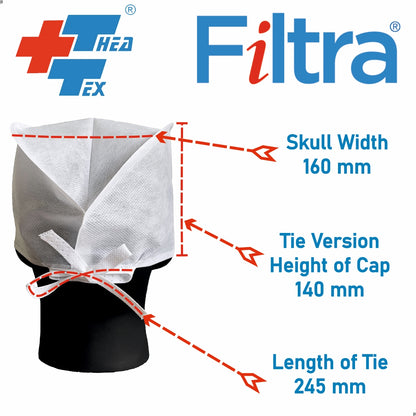 FILTRA® Disposable Surgeon's Cap | Blue | Box of 100 Caps