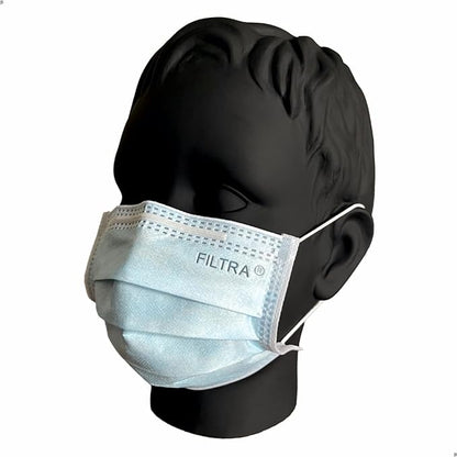 FILTRA® 3-Ply Ear Loop Kids Mask | Blue | Box of 50 Masks