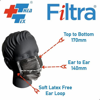 FILTRA® 3-Ply Ear Loop Kids Mask | Black | Box of 50 Masks