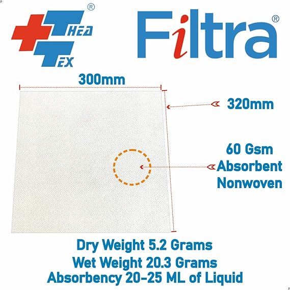 FILTRA® Disposable Absorbent Extra Large Towel, Dry Wipe, Napkin | White