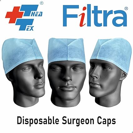 FILTRA® Disposable Surgeon's Cap | Green | Box of 100 Caps