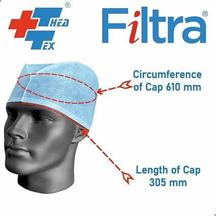 FILTRA® Disposable Surgeon's Cap | Green | Box of 100 Caps