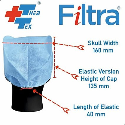 FILTRA® Disposable Surgeon's Cap | White | Box of 100 Caps