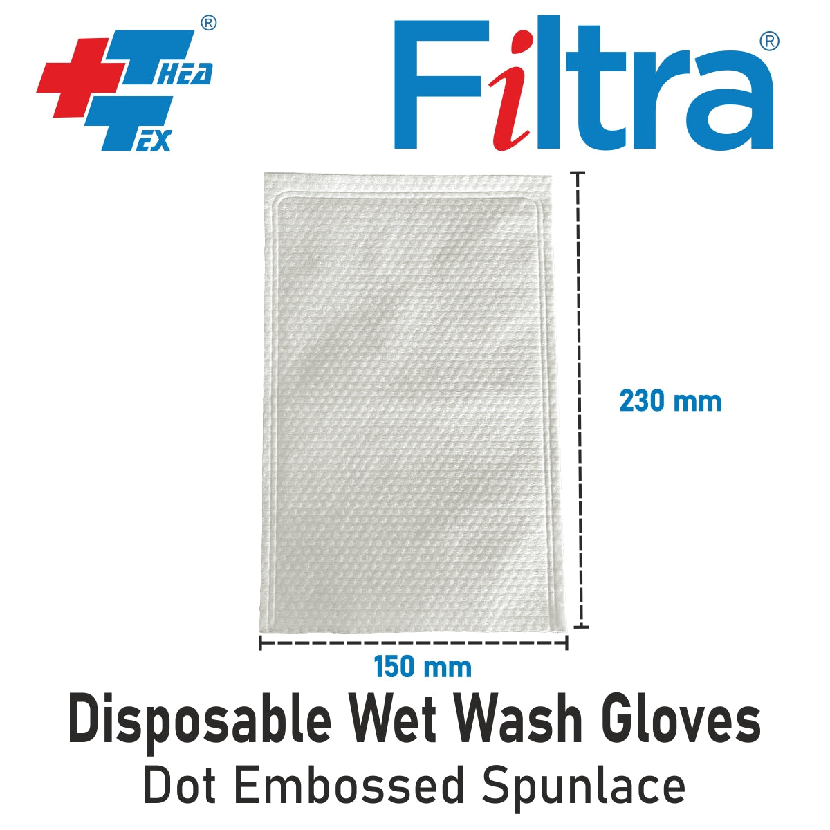 FILTRA® Disposable Wet Wash Gloves | Body Wipes | Re-Sealable Zip Lock Pouch of 10 Gloves | [10 count (Pack of 3)]