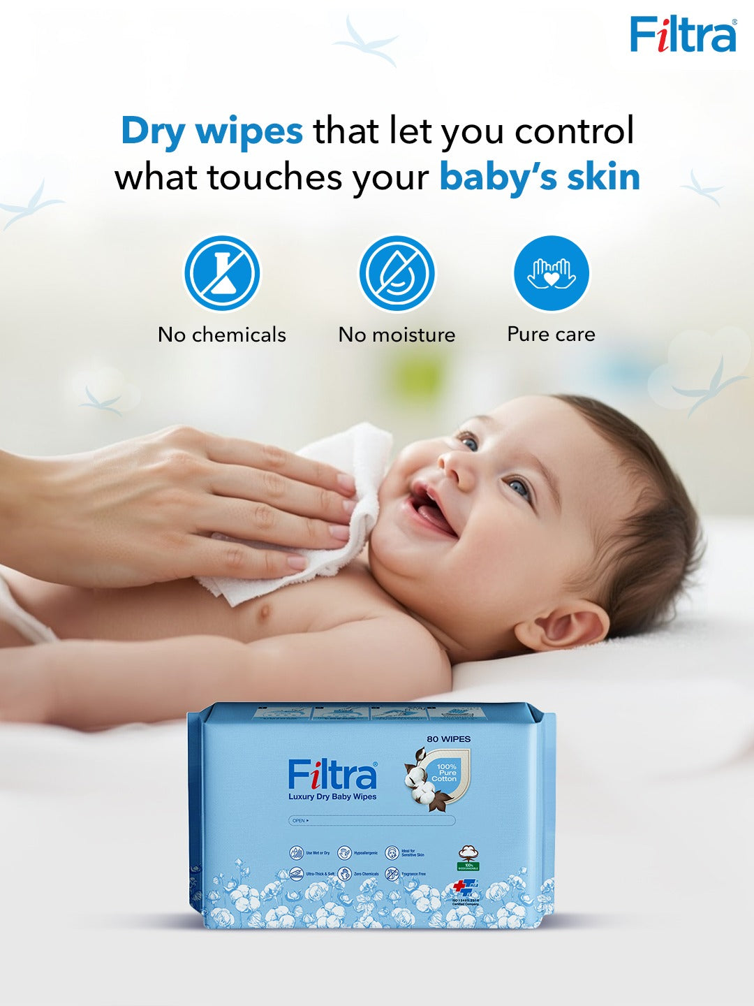 Luxury Dry Baby Wipes