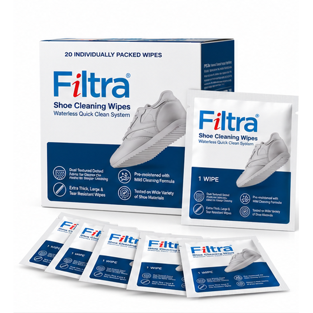 Shoe Cleaning Wipes - Box of 20 Single Sachets