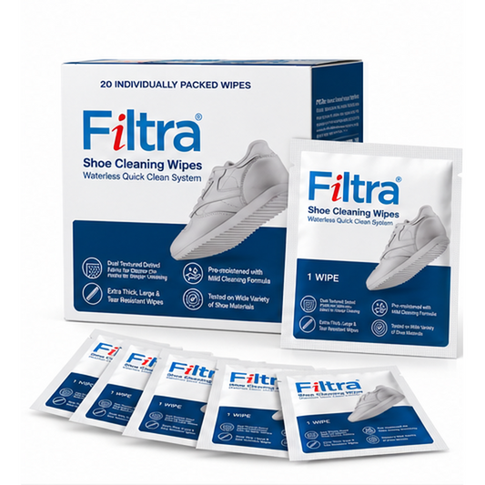 Shoe Cleaning Wipes - Box of 20 Single Sachets