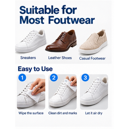 Shoe Cleaning Wipes - Box of 20 Single Sachets